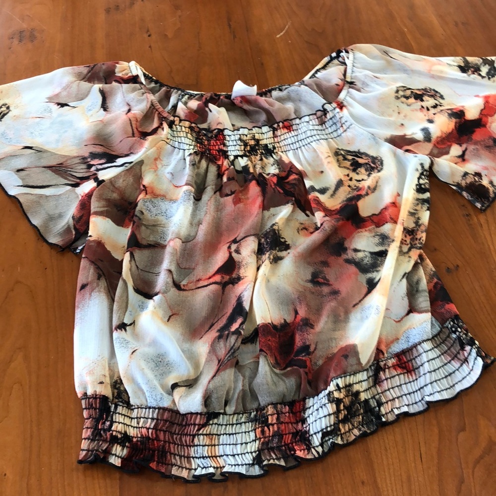 Sheer floral top